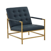 Load image into Gallery viewer, Van Charcoal Vegan Leather Accent Chair