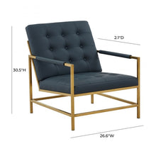Load image into Gallery viewer, Van Charcoal Vegan Leather Accent Chair