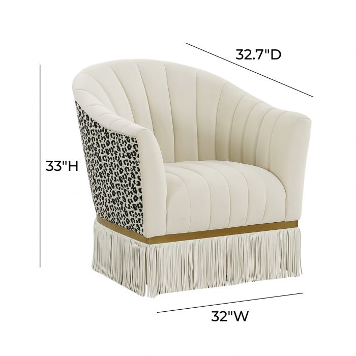 Enid Velvet Swivel Chair