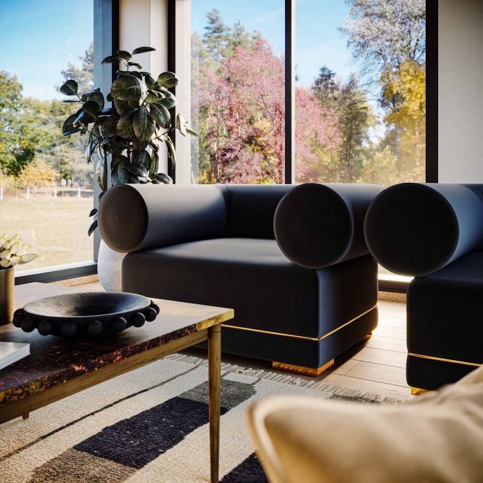 Riccardo Velvet Accent Chair