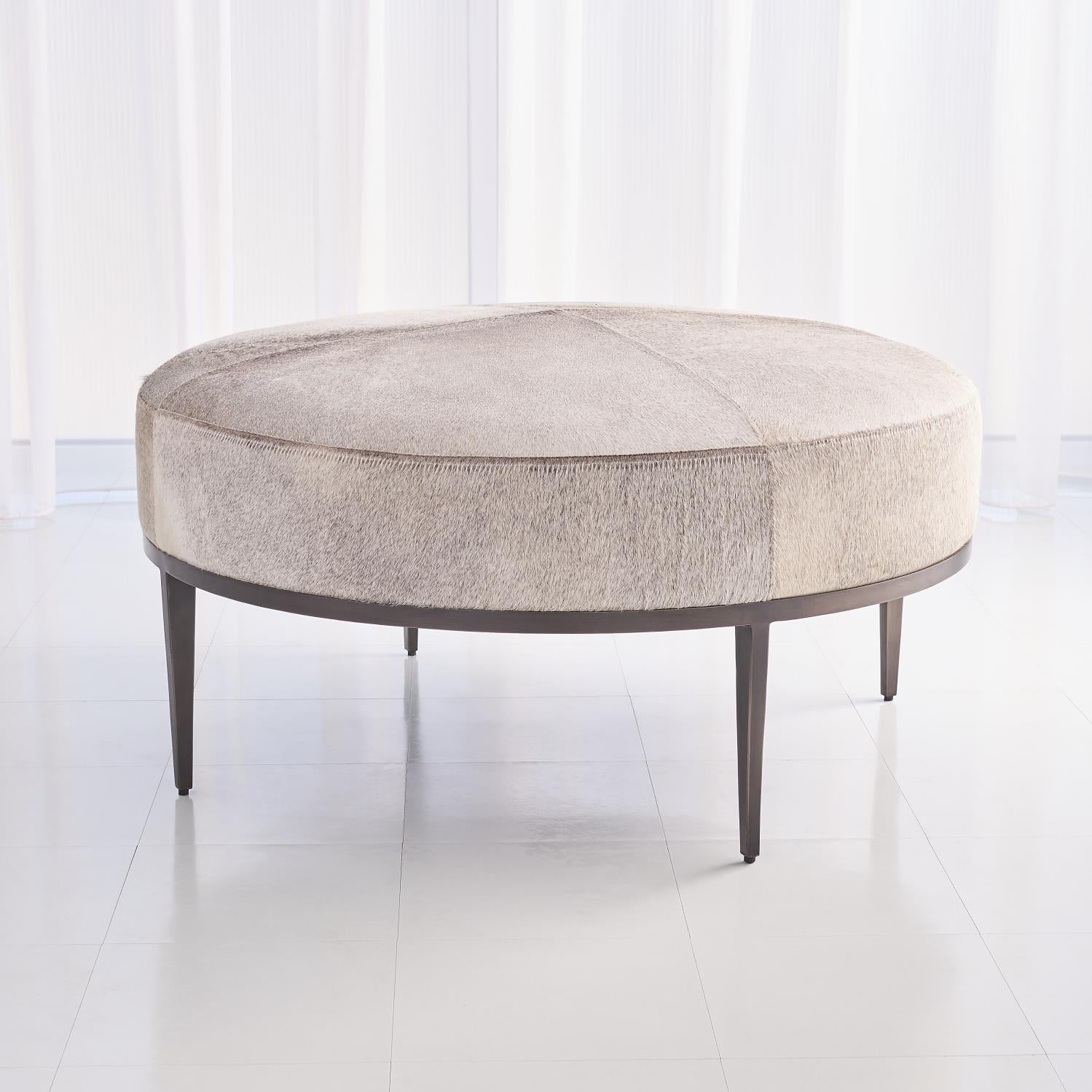Urban Ottoman w/ Hair-on-Hide