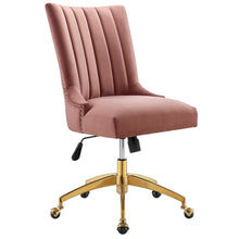 Load image into Gallery viewer, Empower Channel Tufted Performance Velvet Office Chair in Gold