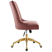 Load image into Gallery viewer, Empower Channel Tufted Performance Velvet Office Chair in Gold