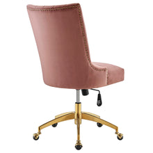 Load image into Gallery viewer, Empower Channel Tufted Performance Velvet Office Chair in Gold