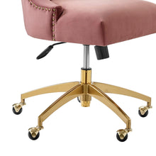 Load image into Gallery viewer, Empower Channel Tufted Performance Velvet Office Chair in Gold