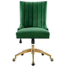 Load image into Gallery viewer, Empower Channel Tufted Performance Velvet Office Chair in Gold