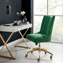 Load image into Gallery viewer, Empower Channel Tufted Performance Velvet Office Chair in Gold
