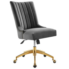Load image into Gallery viewer, Empower Channel Tufted Performance Velvet Office Chair in Gold