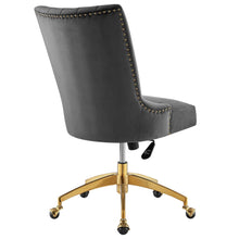 Load image into Gallery viewer, Empower Channel Tufted Performance Velvet Office Chair in Gold