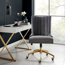 Load image into Gallery viewer, Empower Channel Tufted Performance Velvet Office Chair in Gold