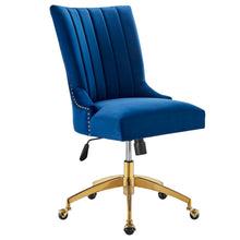 Load image into Gallery viewer, Empower Channel Tufted Performance Velvet Office Chair in Gold