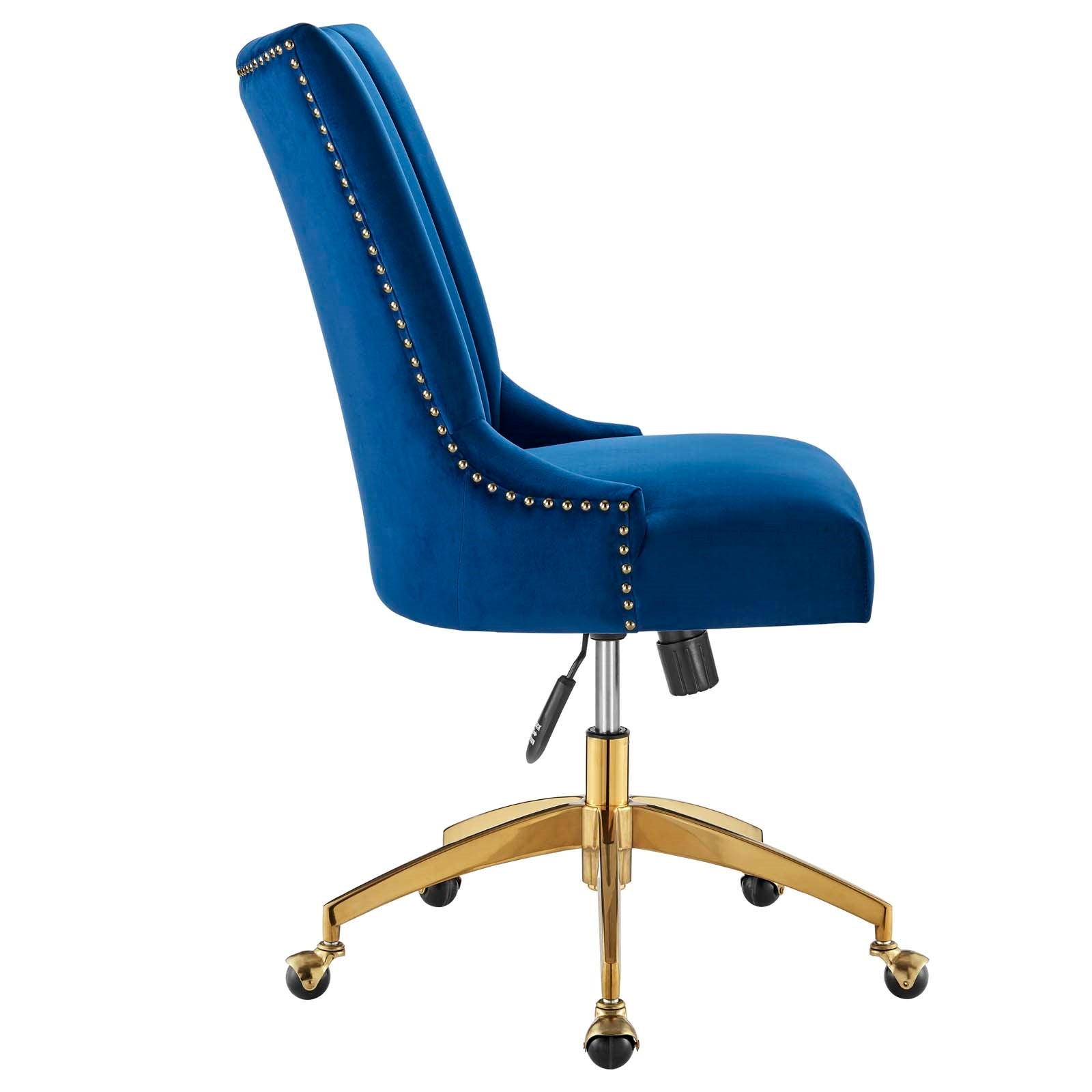 Empower Channel Tufted Performance Velvet Office Chair in Gold
