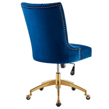 Load image into Gallery viewer, Empower Channel Tufted Performance Velvet Office Chair in Gold