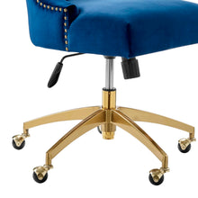 Load image into Gallery viewer, Empower Channel Tufted Performance Velvet Office Chair in Gold