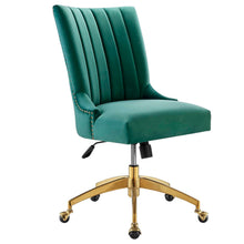 Load image into Gallery viewer, Empower Channel Tufted Performance Velvet Office Chair in Gold