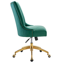 Load image into Gallery viewer, Empower Channel Tufted Performance Velvet Office Chair in Gold