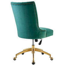 Load image into Gallery viewer, Empower Channel Tufted Performance Velvet Office Chair in Gold