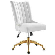 Load image into Gallery viewer, Empower Channel Tufted Performance Velvet Office Chair in Gold