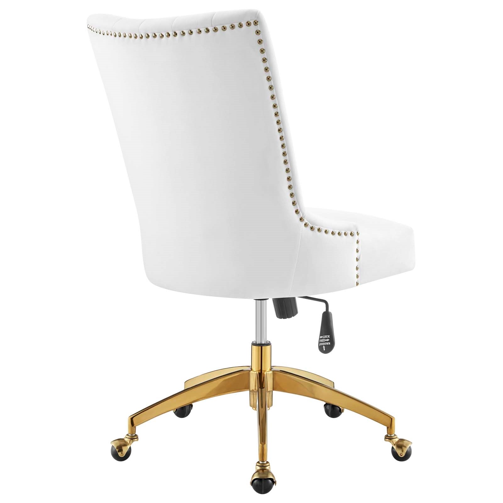 Empower Channel Tufted Performance Velvet Office Chair in Gold