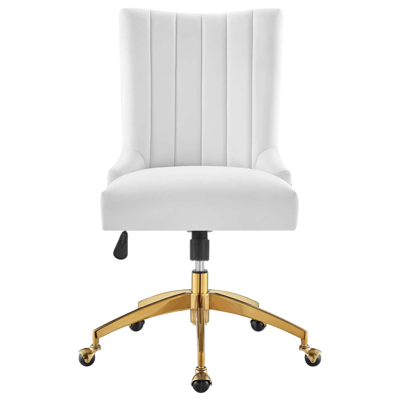 Empower Channel Tufted Performance Velvet Office Chair in Gold