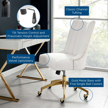 Load image into Gallery viewer, Empower Channel Tufted Performance Velvet Office Chair in Gold
