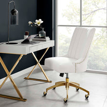 Load image into Gallery viewer, Empower Channel Tufted Performance Velvet Office Chair in Gold