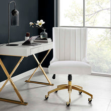 Load image into Gallery viewer, Empower Channel Tufted Performance Velvet Office Chair in Gold