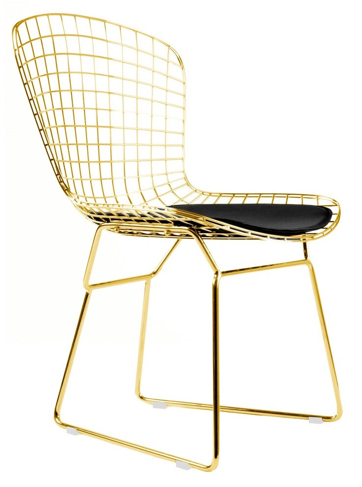 Bertoia Wire Side Chair Gold Finish