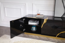 Load image into Gallery viewer, Paramount TV Stand With Gold Accents