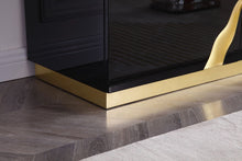 Load image into Gallery viewer, Paramount TV Stand With Gold Accents