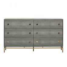 Load image into Gallery viewer, Pesce Shagreen 6 Drawer Dresser