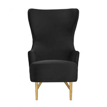 Load image into Gallery viewer, Julia Black Wingback Velvet Chair