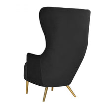 Load image into Gallery viewer, Julia Black Wingback Velvet Chair