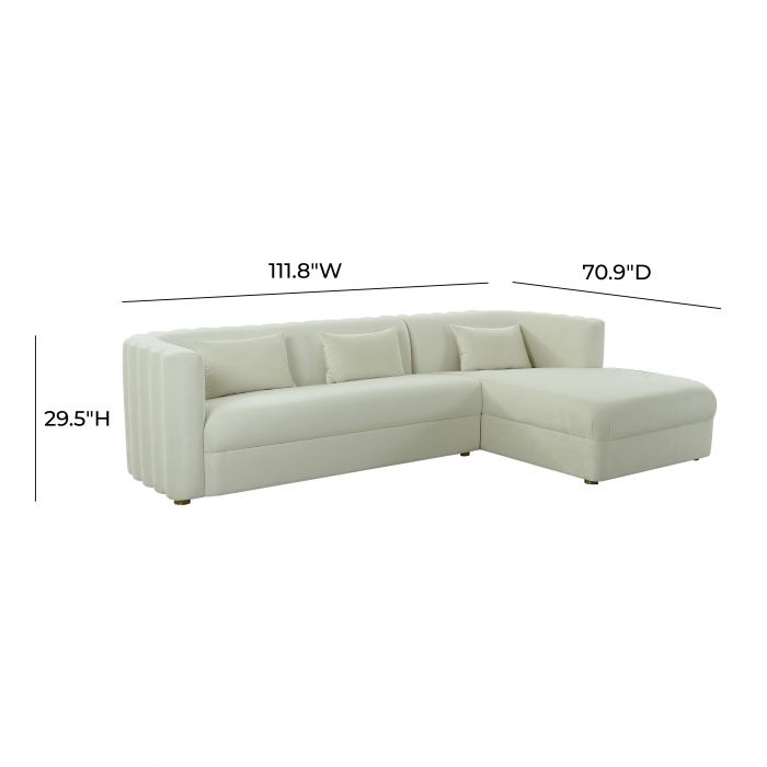 Callie Velvet Sectional - RAF