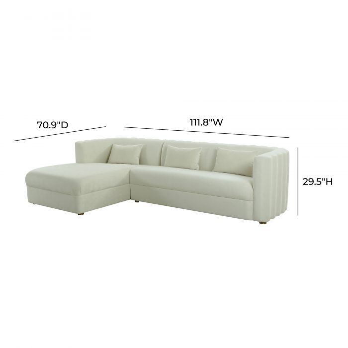 Callie Velvet Sectional - LAF