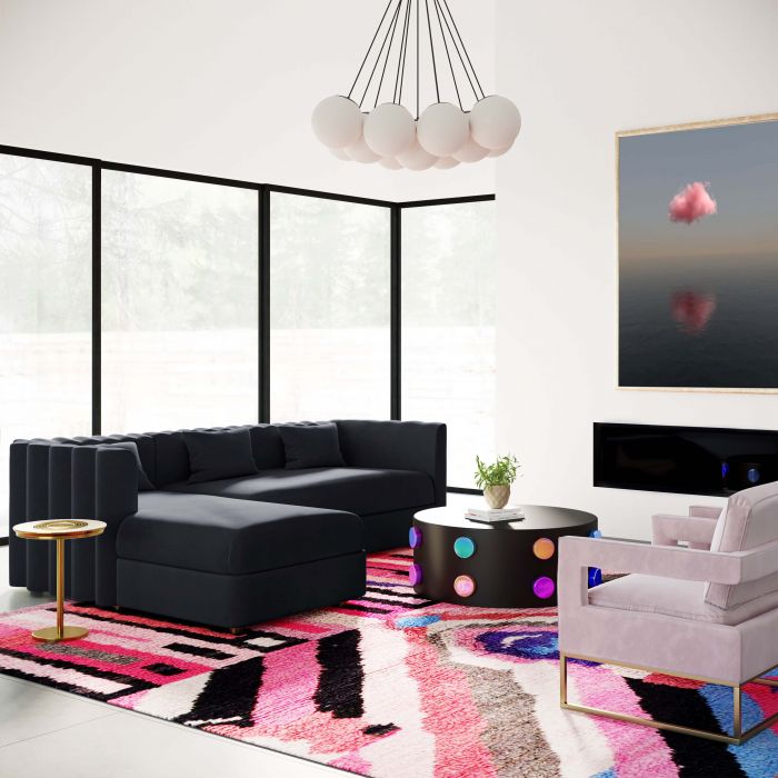 Callie Velvet Sectional - LAF