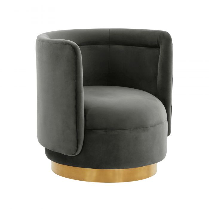 Remy Velvet Swivel Chair