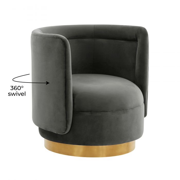 Remy Velvet Swivel Chair
