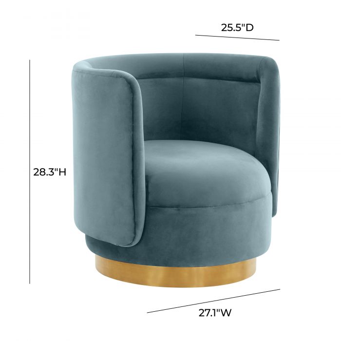 Remy Velvet Swivel Chair