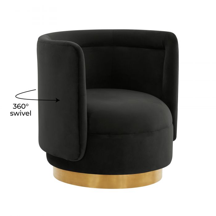 Remy Velvet Swivel Chair